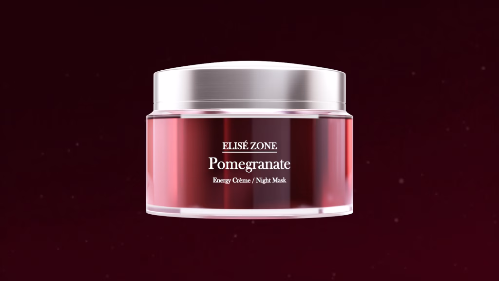 Pomegranate night mask in jar